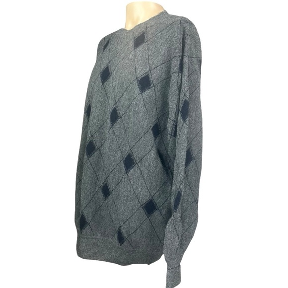 Alpaca Argyle Sweater XL Golf Preppy Made In Peru Coastal Grandad Vintage - Picture 4 of 8